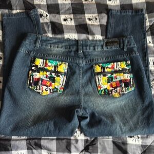 Colorful 90s Graphic Pocket Rocawear vintage Jeans size 18